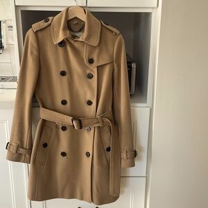 Burberry camel coat wool